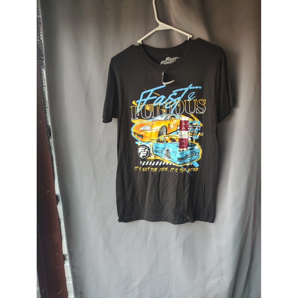 Fast & Furious Mens Graphic T-Shirt Black JDM Supra Skyline Movie Tee Size Small